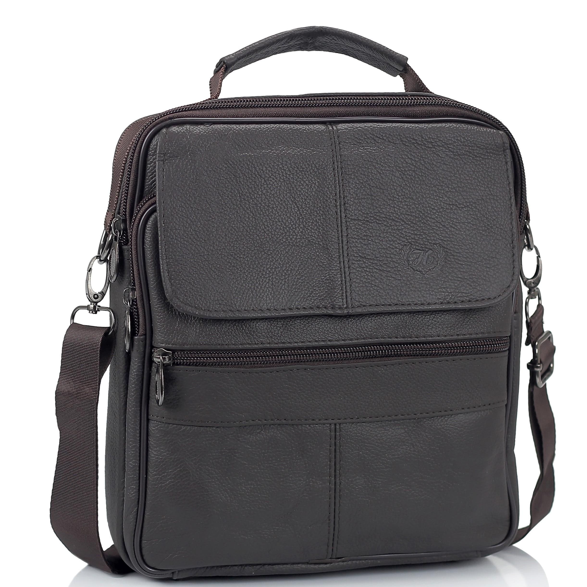 Шкіряний чоловічий месенджер HD Leather NM24-110C