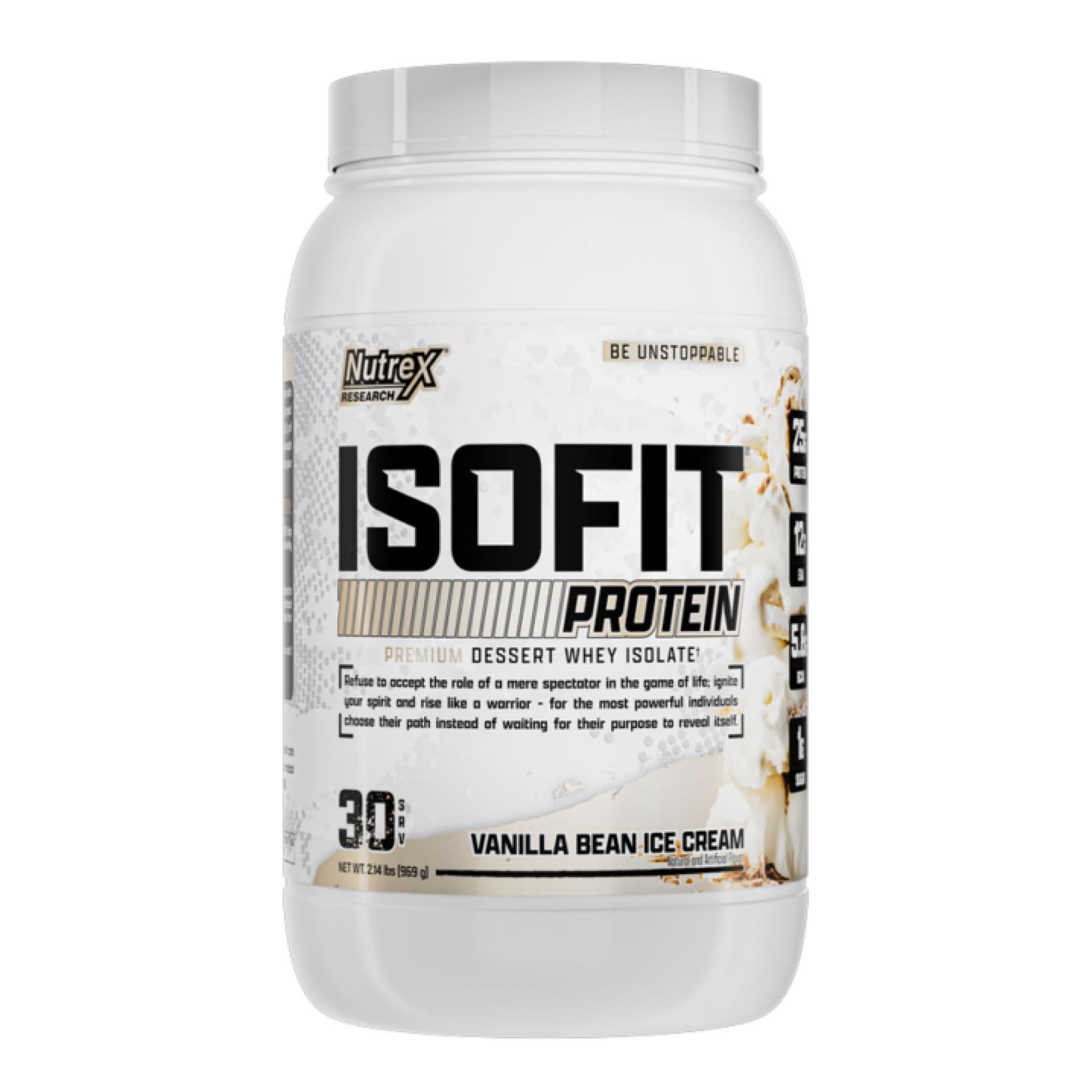Isofit — сироватковий ізолят, смак ванільне морозиво, 30 порцій