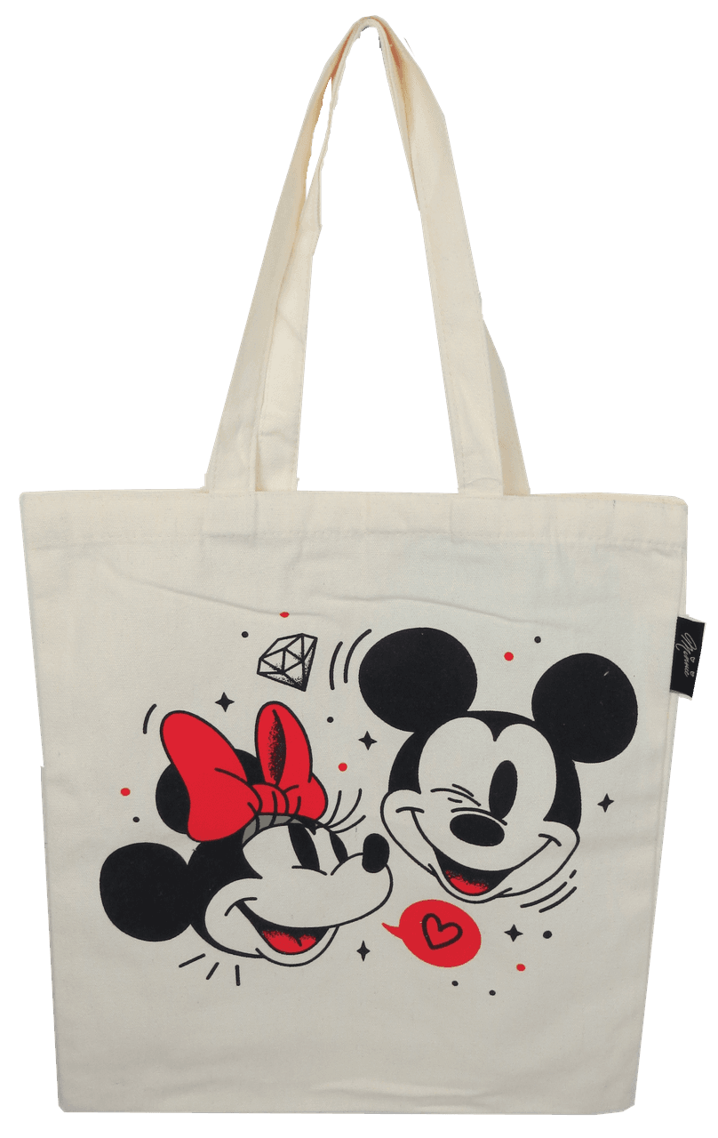 Сумка шоппер для покупок Disney Mickey and friends бежева