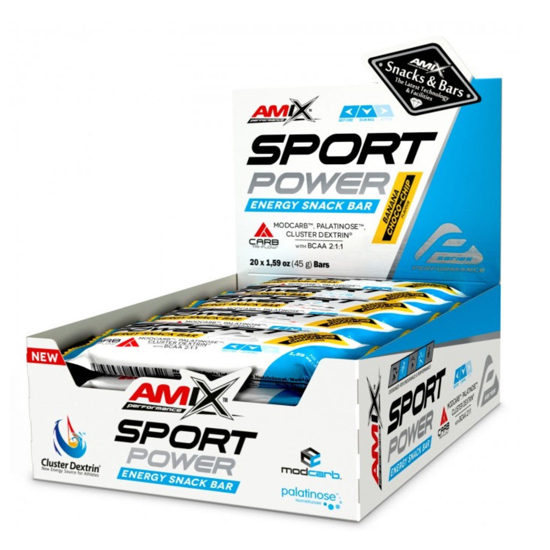 Sport Power Energi Snack Bar - 20x45g Banana Choco Chip