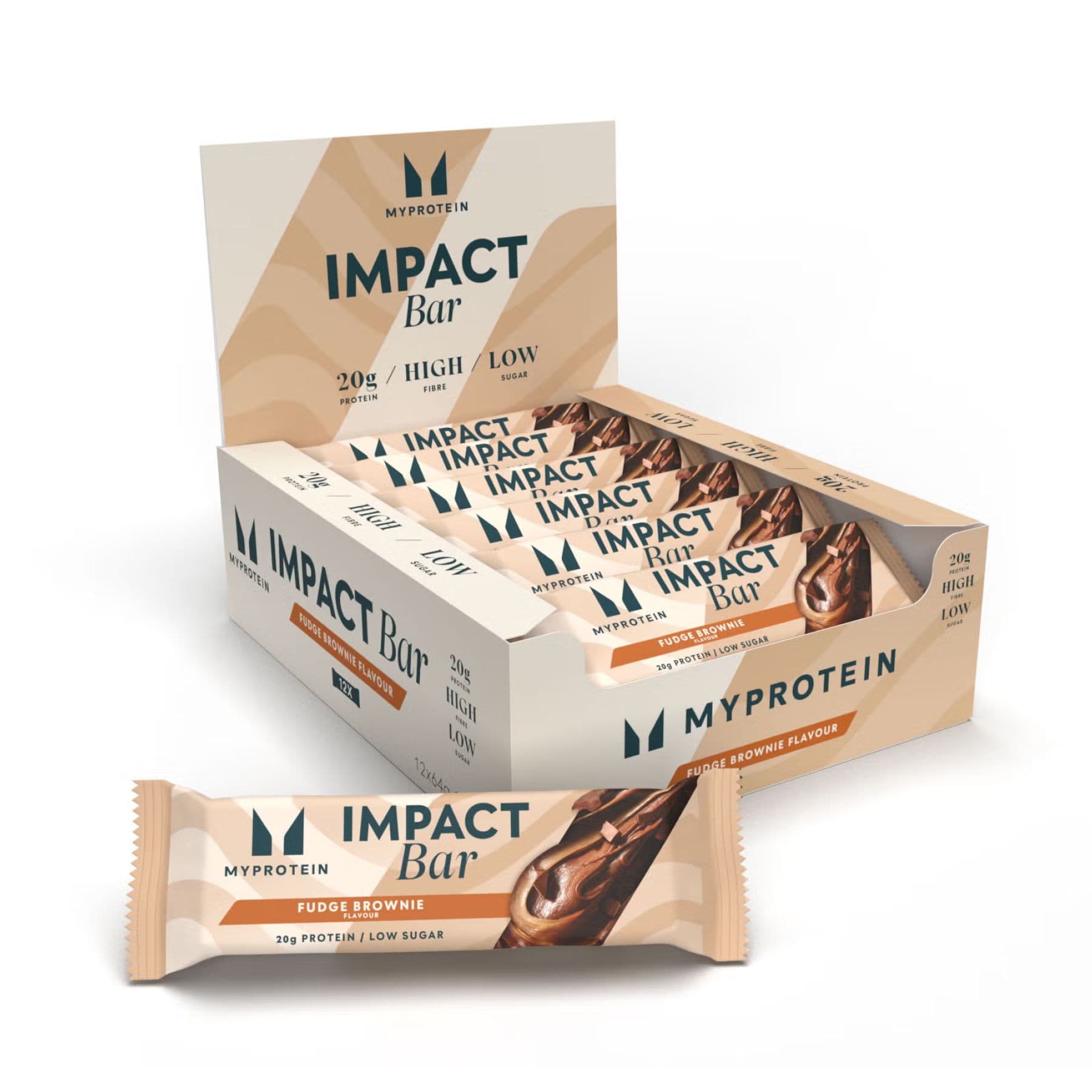 Impact Bar, 12x64 г шоколадний брауні