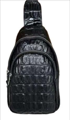 Чоловічий слінг із тисненням крокодил Tiding Bag CR-A25F-2305A
