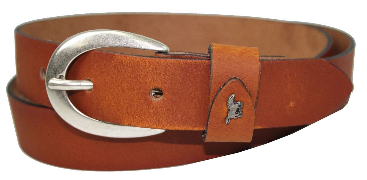 Жіночий шкіряний ремінь Mustang, Німеччина коричневий 2,5 см