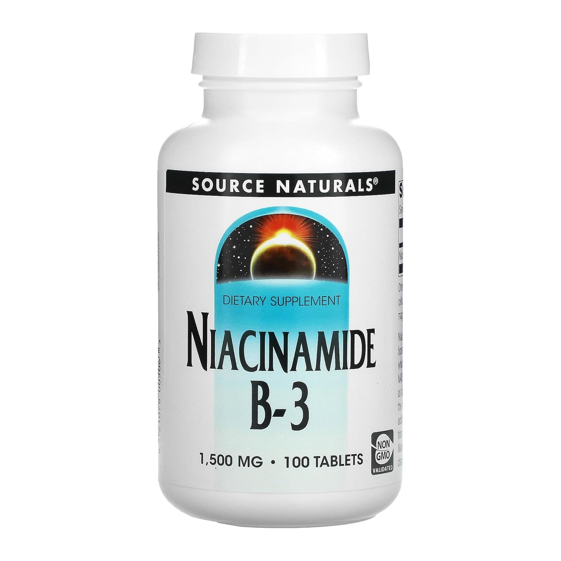 Ніацинамід B-3 1500 мг, 100 таблеток, Source Naturals