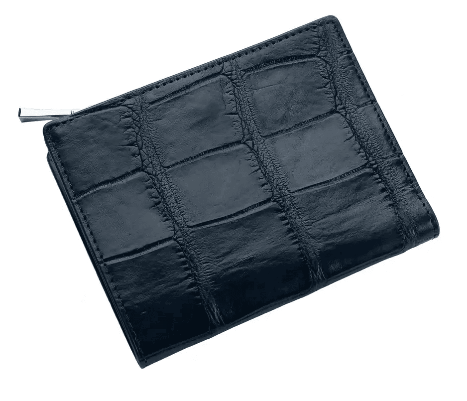 Гаманець зі шкіри крокодила Exotic Leather Синій (cw 86)