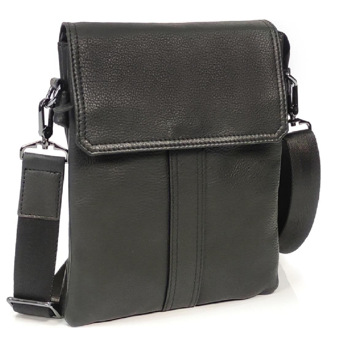 Месенджер з клапаном на магніті, чорний Tiding Bag 8678-2A