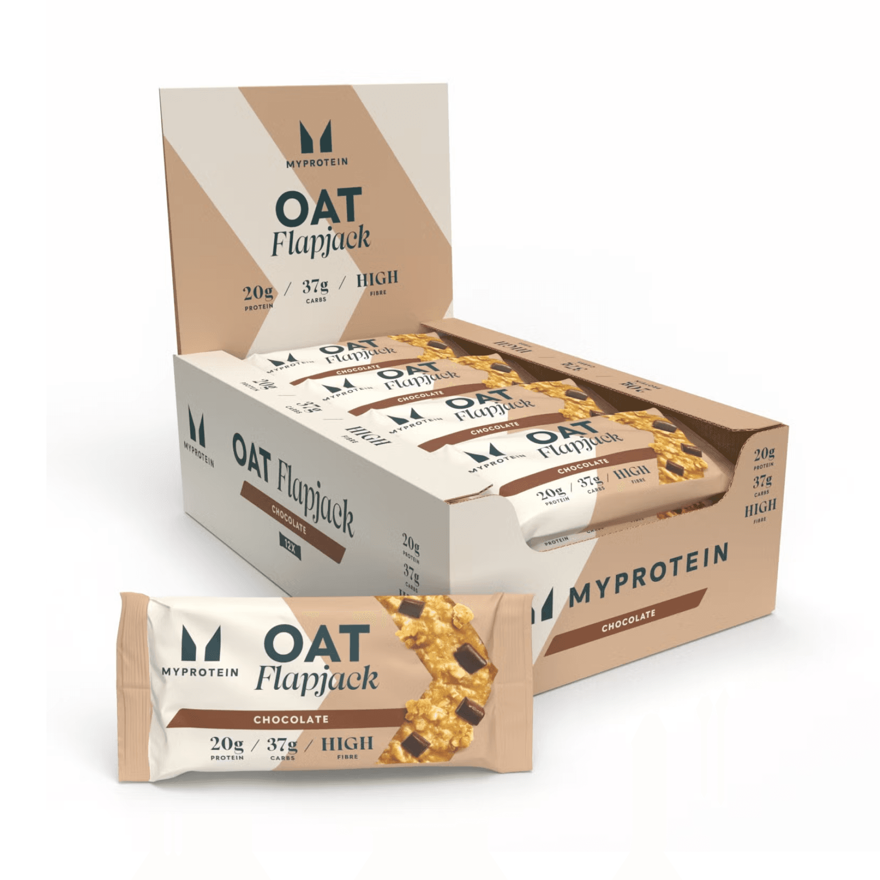 Oat Flapjack - 12x80g Chocolate (Пошкоджена упаковка)