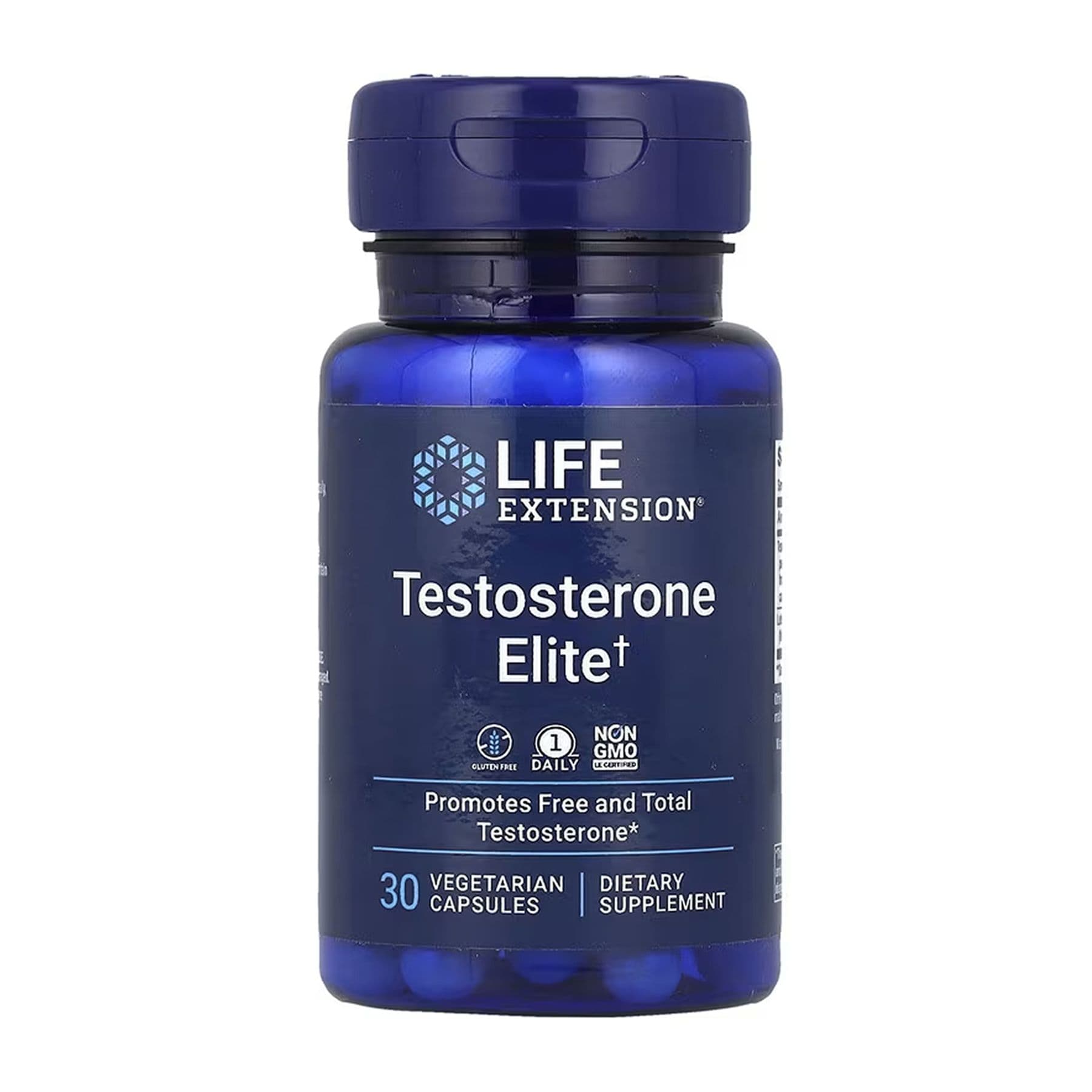 Testosterone Elite — комплекс для чоловічого здоров'я, 30 вегетаріанських капсул, Life Extension