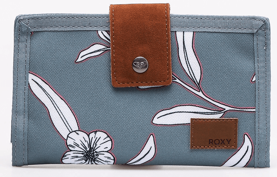Жіночий тканинний гаманець Roxy Work For Us Wallet сірий з квітами