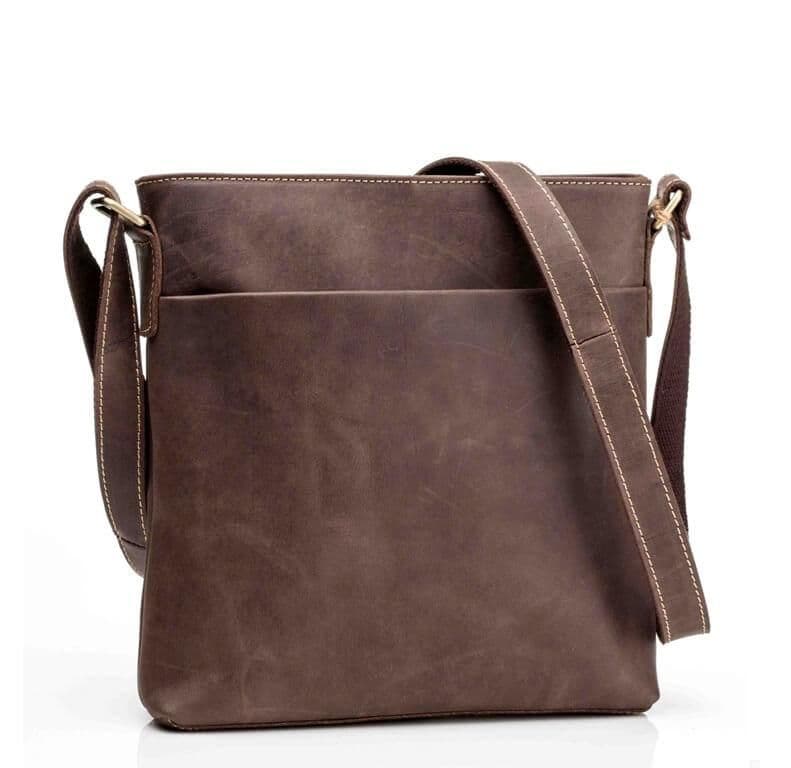 Сумка через плече чоловіча шкіряна crazy horse Tiding Bag G1166B — фото 1