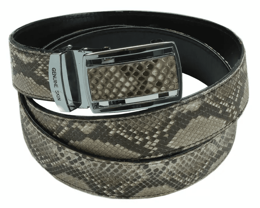Ремінь зі шкіри пітона Exotic Leather Бежевий (snb 04)