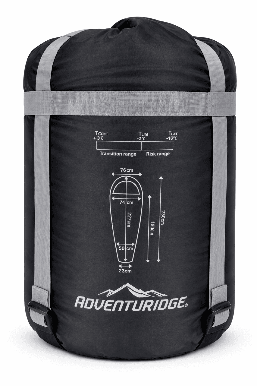 Спальний мішок, спальник весна-осінь +3 °З Adventuridge, сірий