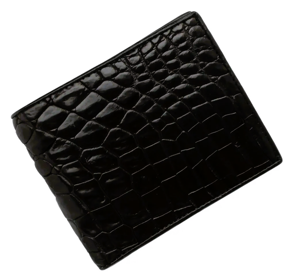 Гаманець зі шкіри крокодила Exotic Leather Чорний (cw34_3)