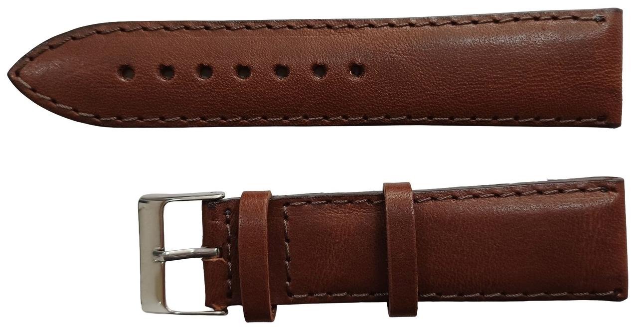 Шкіряний ремінець для годинника Mykhail Ikhtyar Ш22 мм коричневий — фото 1