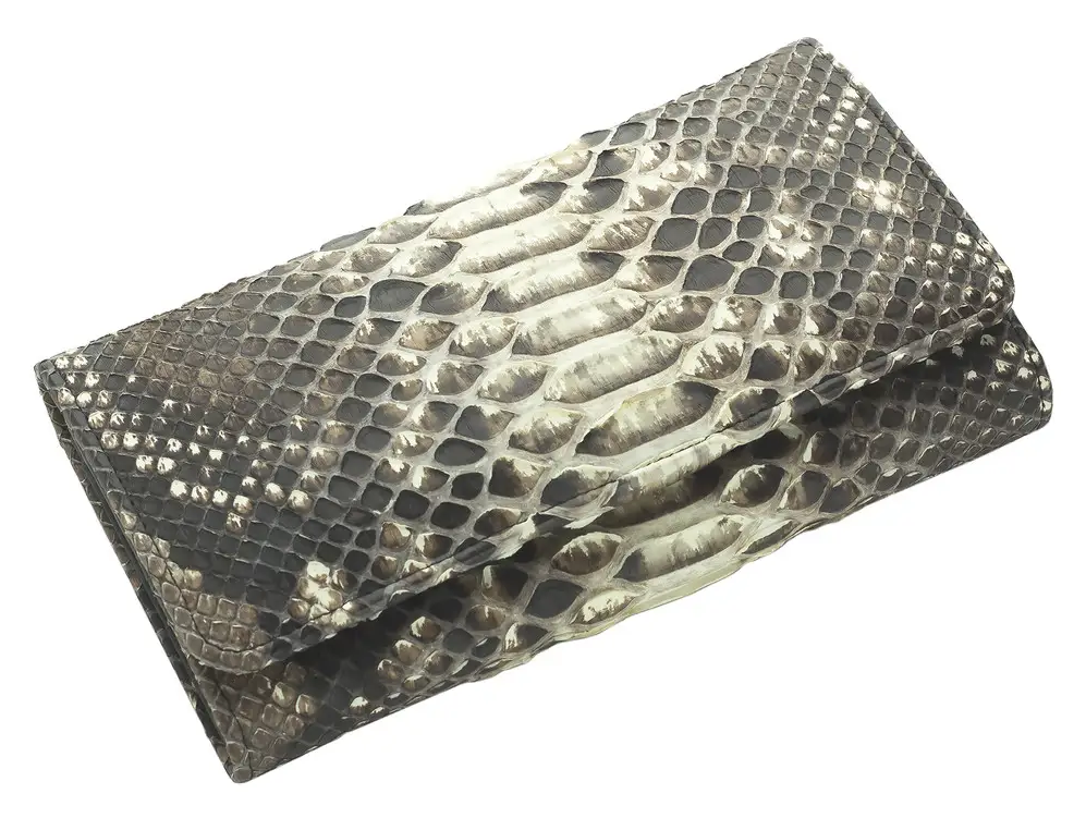 Гаманець зі шкіри пітона Exotic Leather Бежевий (snw71)