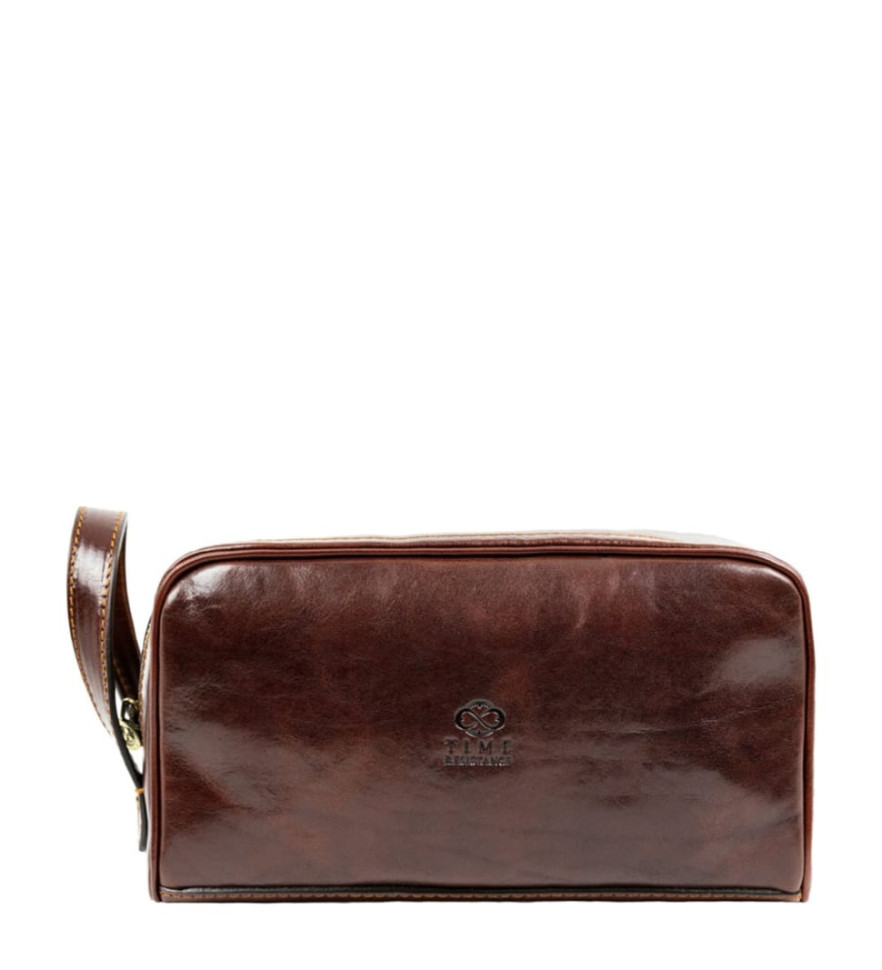 Шкіряна косметичка Dopp Kit - All the Kings Men - коричневий колір - Time Resistance 5196901