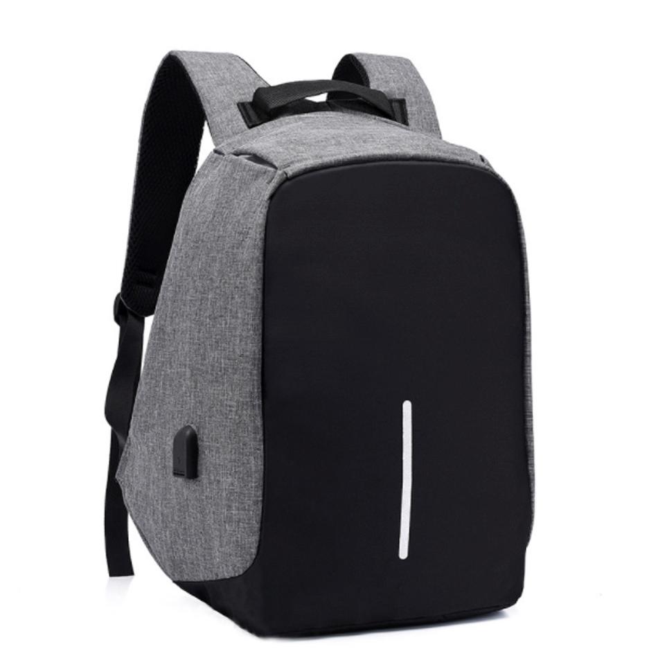 Текстильний сірий чоловічий рюкзак для ноутбука Tiding Bag BPT01-CV-9001G