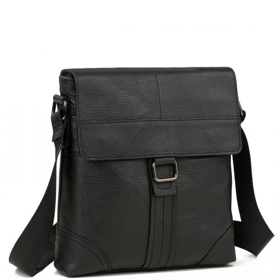 Чоловік месенджер з клапаном зерниста шкіра Tiding Bag M38-1712A — фото 1