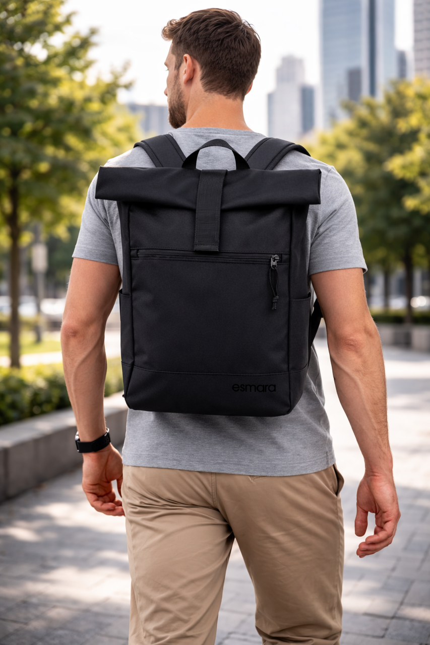 Молодіжний рюкзак 16-21L Roll-top Esmara чорний