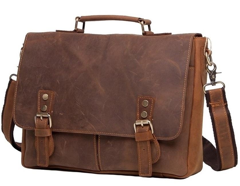 Чоловічий шкіряний портфель TIDING BAG t0003