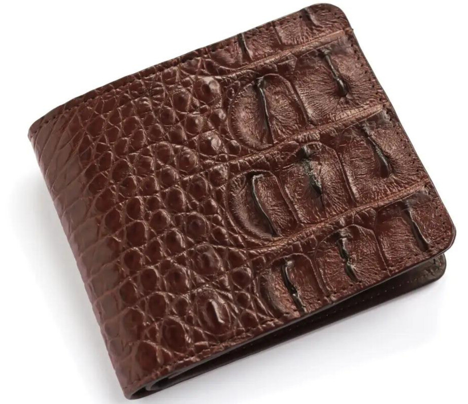 Гаманець зі шкіри крокодила Exotic Leather Коричневий (cw34_8)