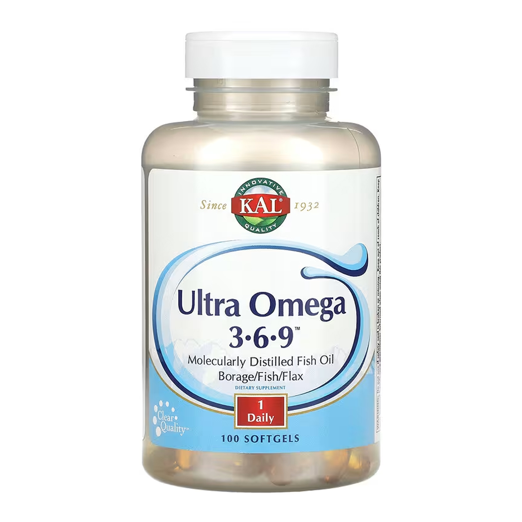 Ультра Омега 3-6-9, 1200 мг, 100 м'яких капсул, KAL