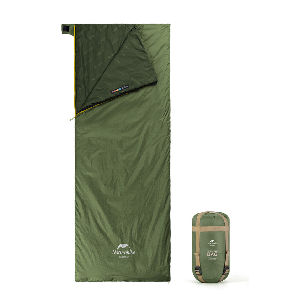 Спальний мішок Naturehike LW180 Mini NH21MSD04, лівий, XL, темно-зелений