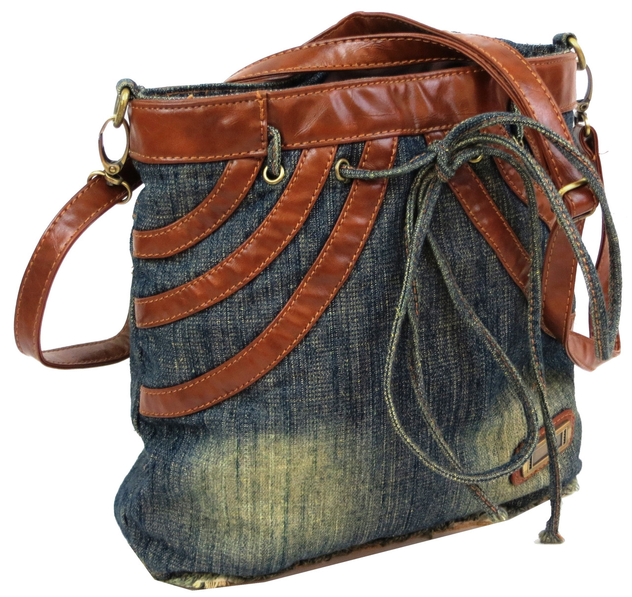 Джинсова сумка Fashion jeans bag темно-синя