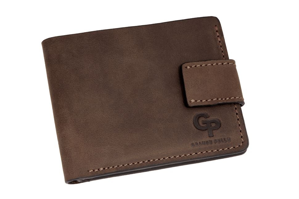 Портмоне Onda с застежкой, коричневий Grande Pelle 517120