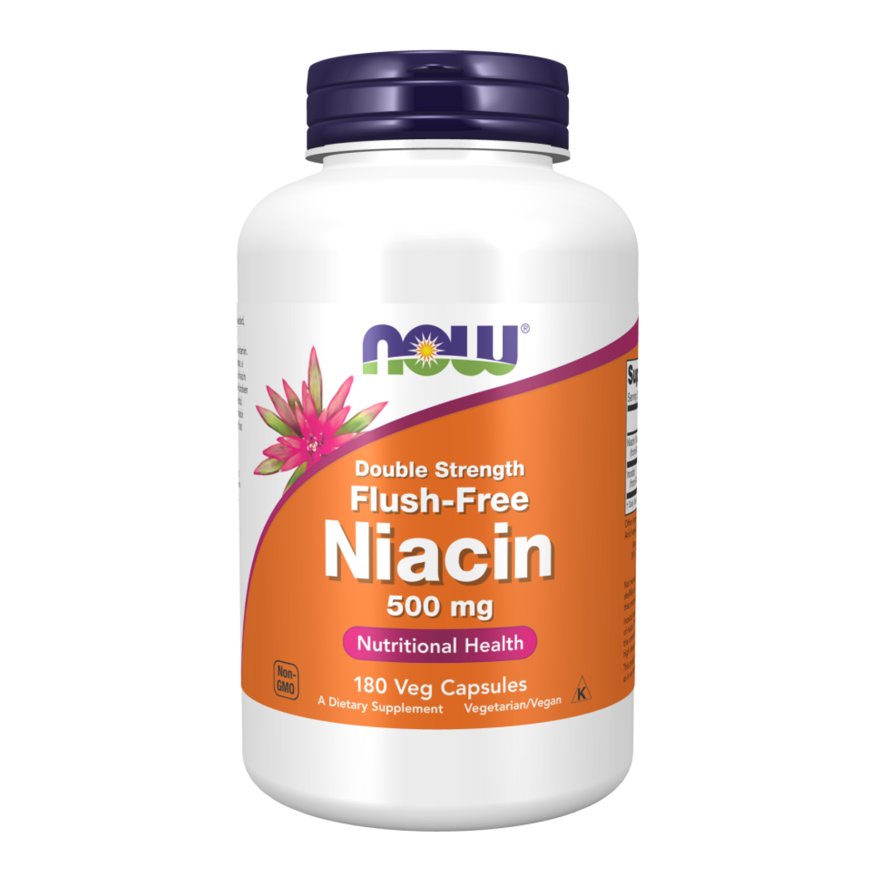 Niacin Flush-Free Double Strength 500 mg - 180 vcaps — фото 1