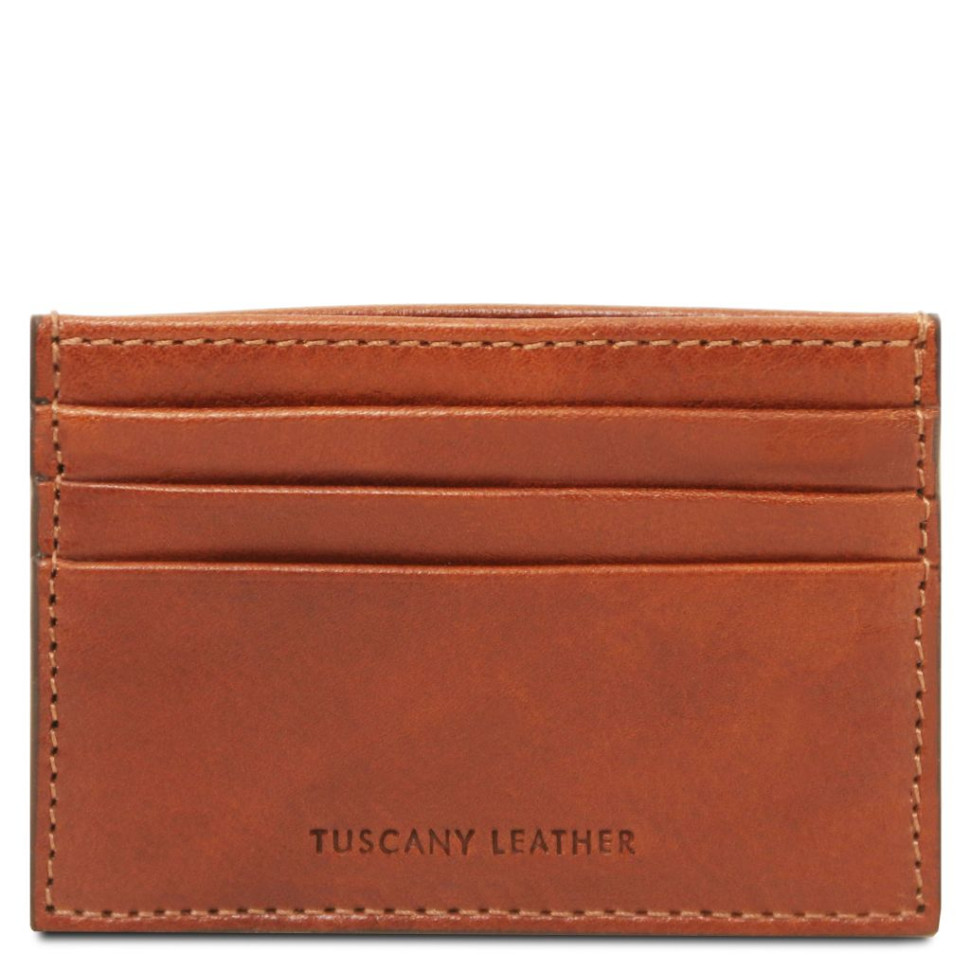 Шкіряний кардхолдер Tuscany Leather TL142471 (тілесний)