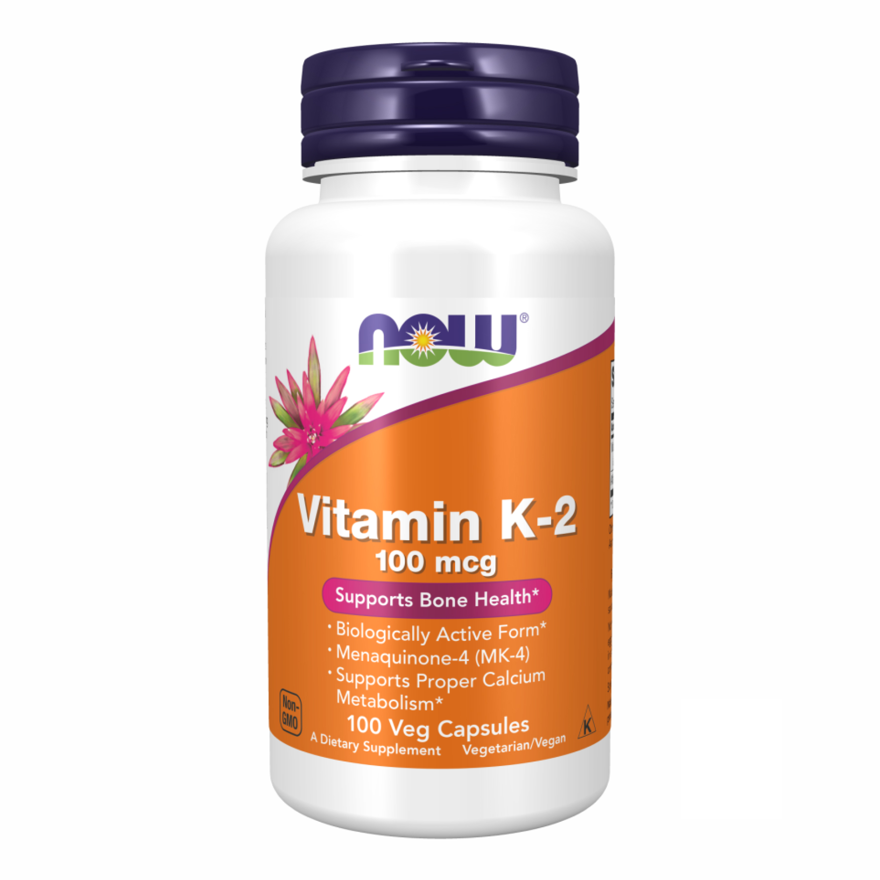 Вітамін K2, 100 мкг, 100 вег. капсул, Now Foods