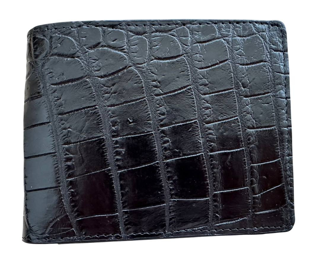 Гаманець зі шкіри крокодила Exotic Leather Чорний (cw131)