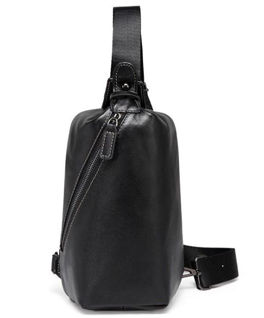 Чоловічий шкіряний рюкзак-слинг нагрудний Tiding Bag A25F-688A