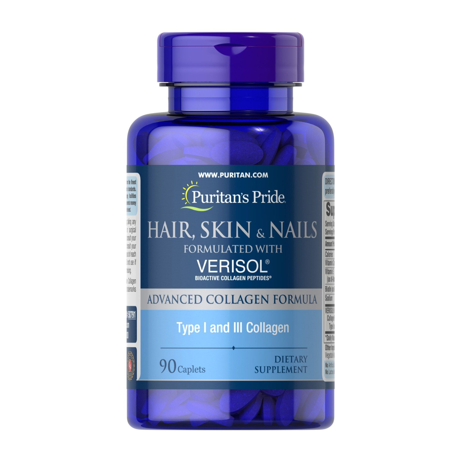 Hair, Skin and Nails formulated with VERISOL® - 90 caps (Пошкоджена+ 06.26)