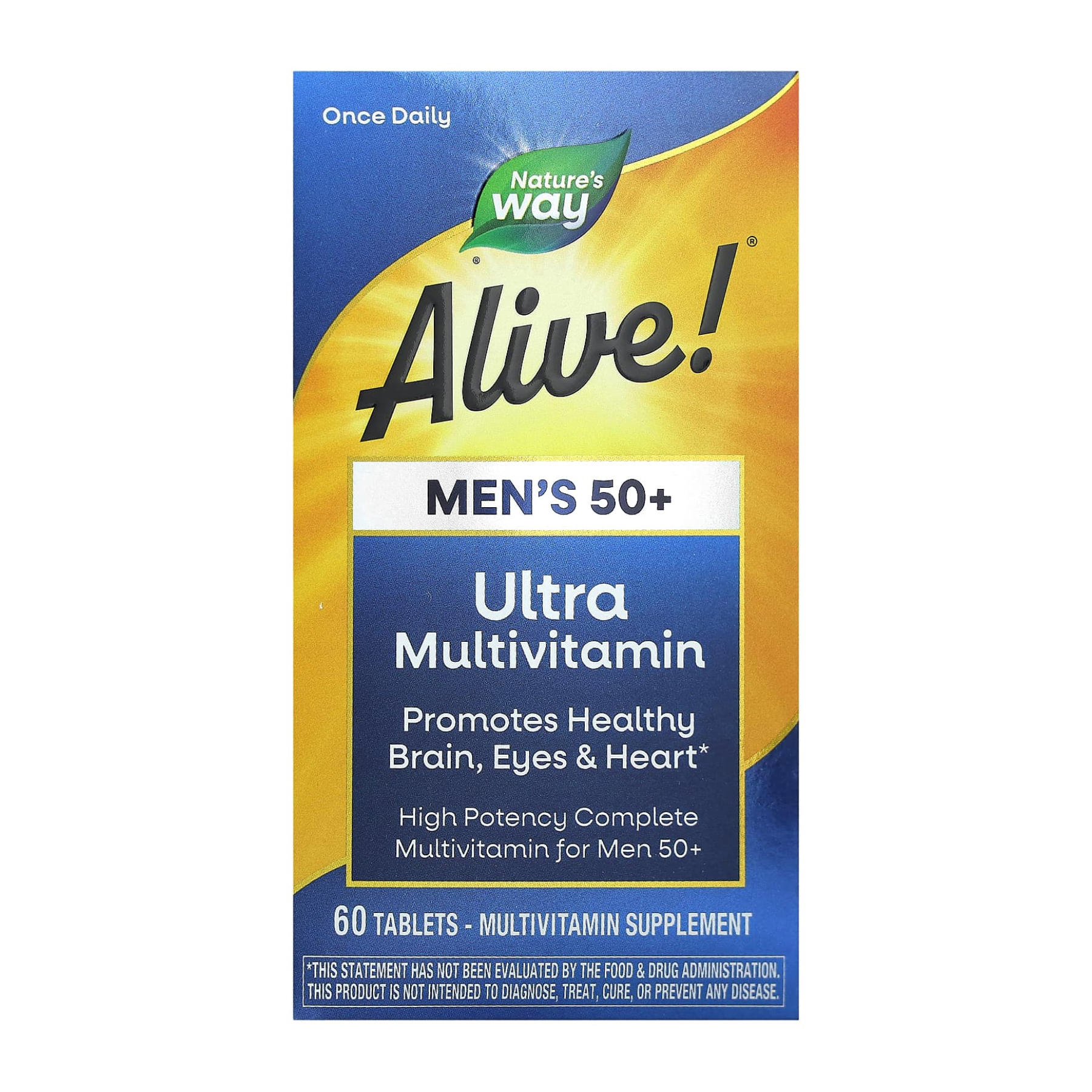 Once Daily Men's 50+ Ultra Мультивітаміни, 60 таблеток, Nature's Way