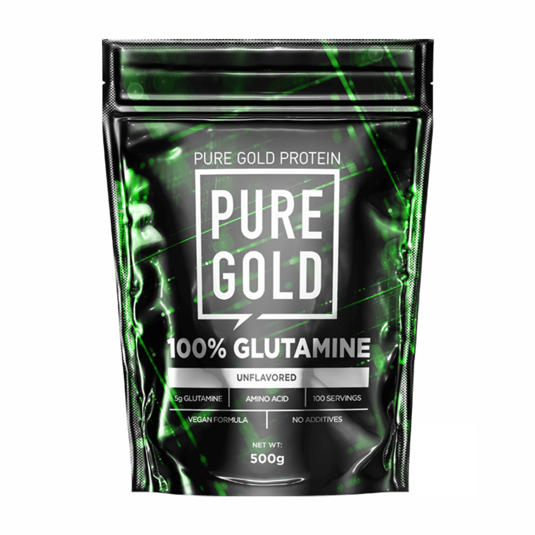 100% Глутамін, 500 г, Pure Gold