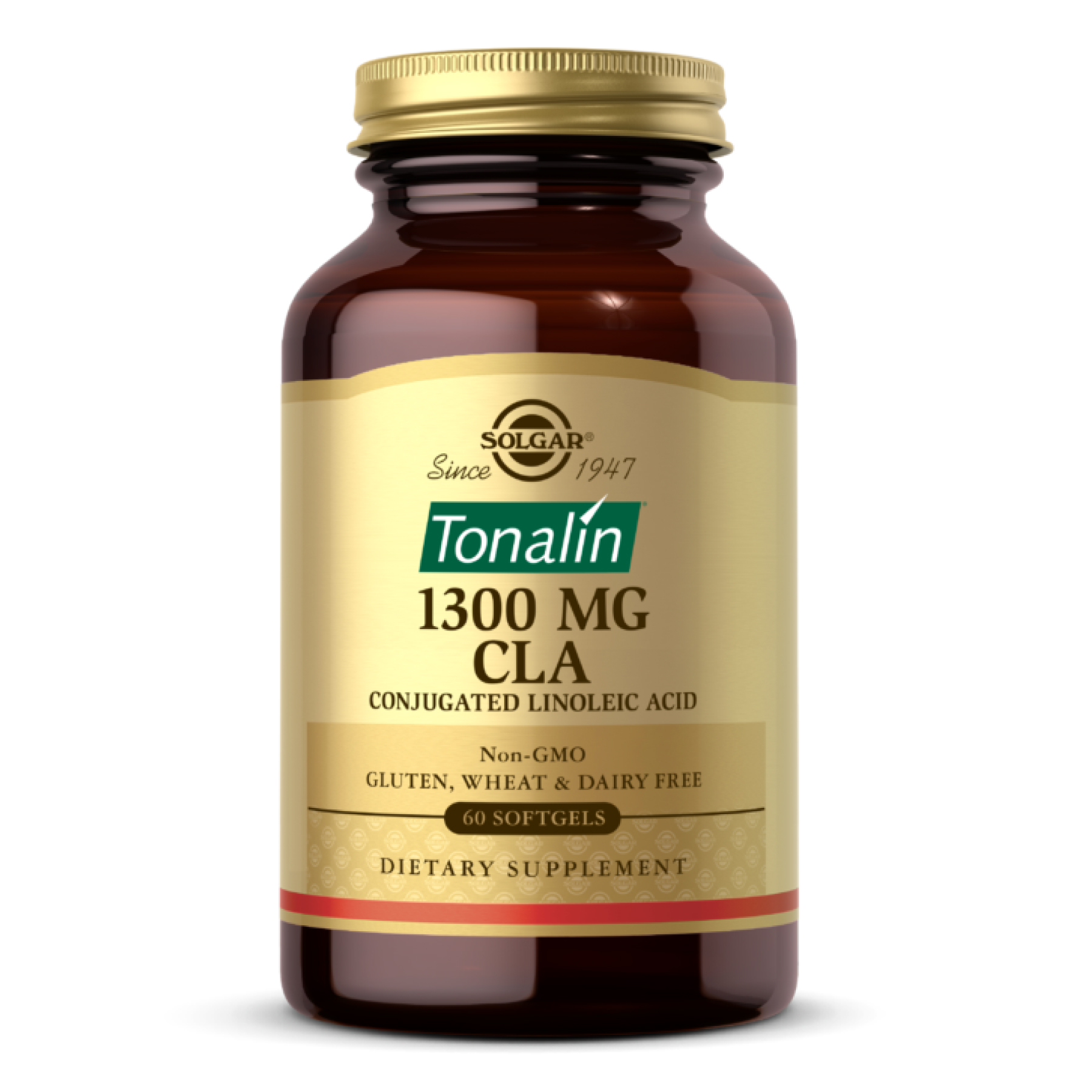 Tonalin CLA, 1300 мг, 60 м'яких капсул, Solgar