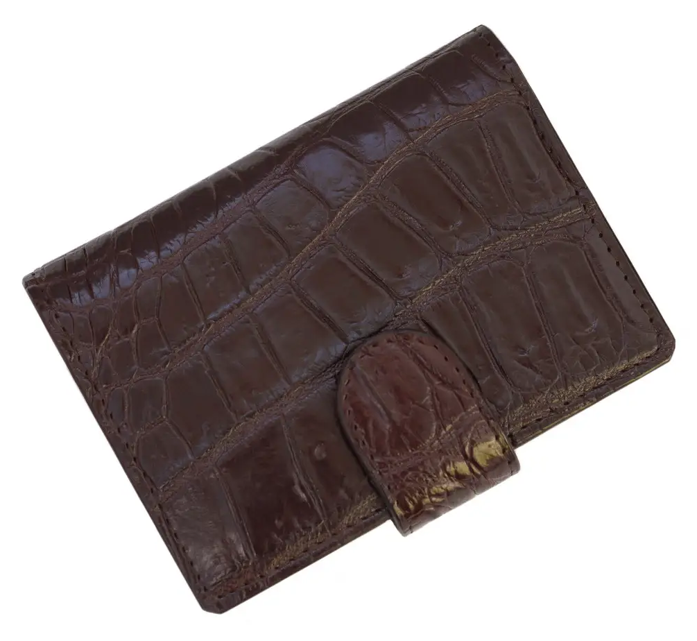 Візитниця зі шкіри крокодила Exotic Leather Коричневий (crc03)