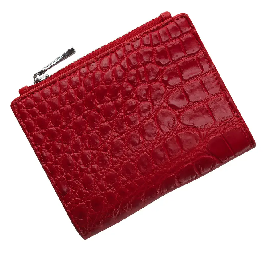 Гаманець зі шкіри крокодила Exotic Leather Червоний (cw 96)