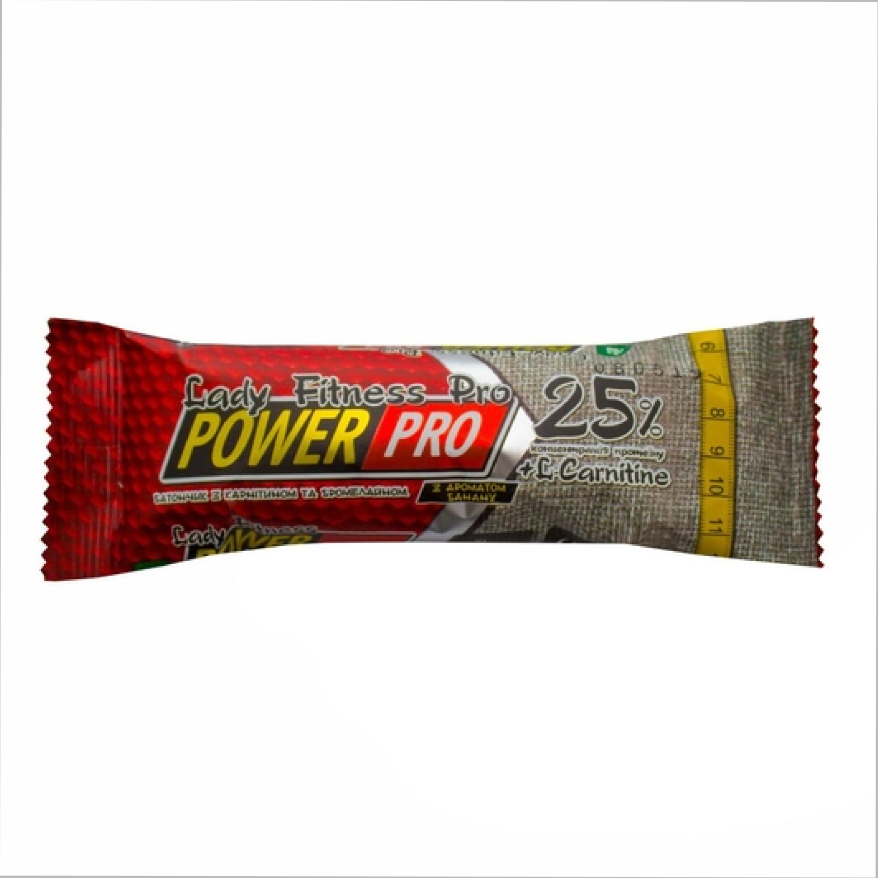 Протеїновий батончик Lady Fitness 25%, 20x50 г, Банан