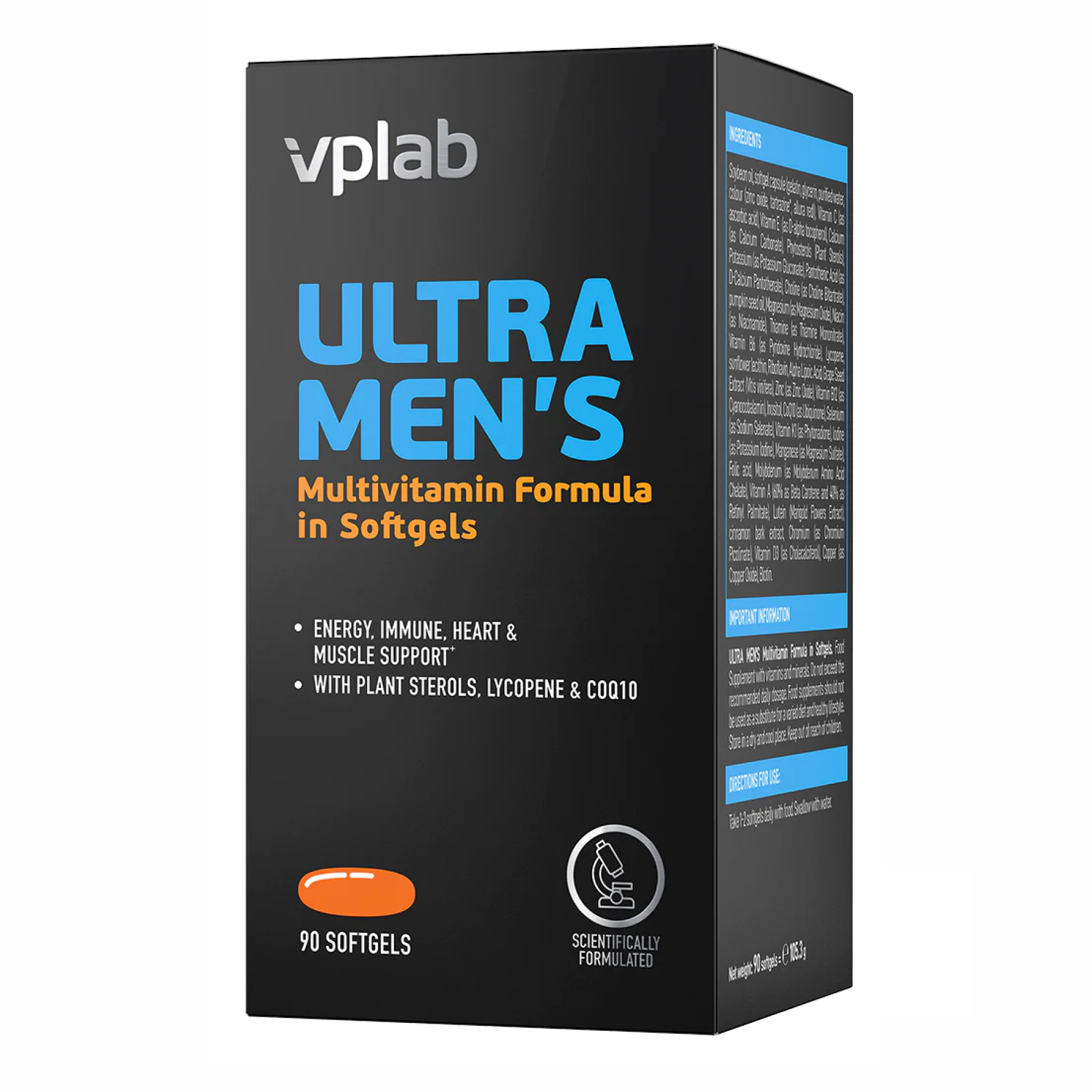 Мультивітаміни для чоловіків Ultra Men's, 90 м'яких капсул, VPLab