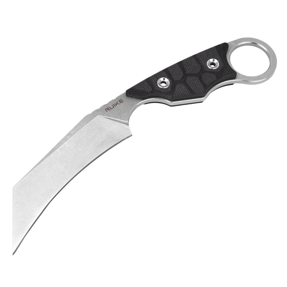 Ніж фіксований туристичний Ruike FS68, (8.6 см) 14C28N / G10 чорний