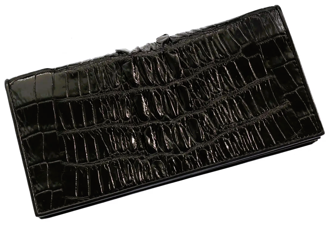 Гаманець зі шкіри крокодила Exotic Leather Чорний (cw11_2)