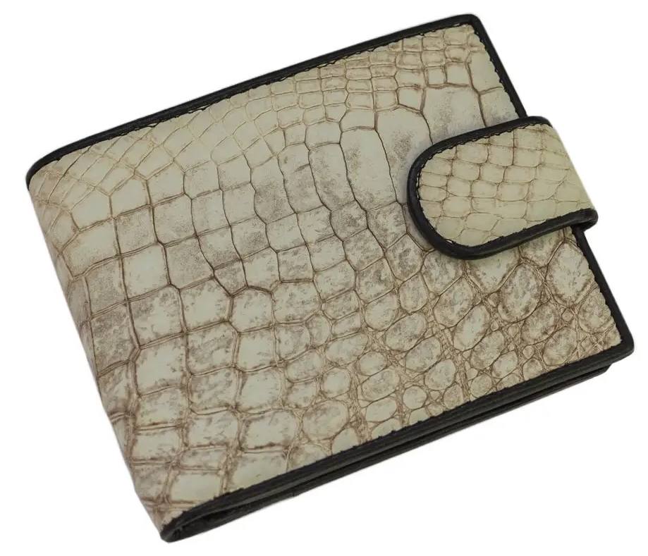Гаманець зі шкіри крокодила Exotic Leather Білий (cw 34_5)