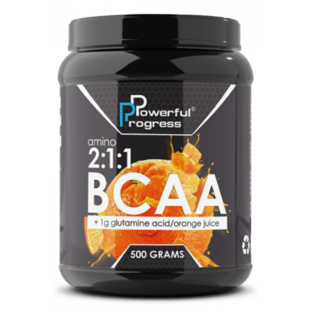 BCAA 2:1:1 + Глутамін, 500 г, Orange