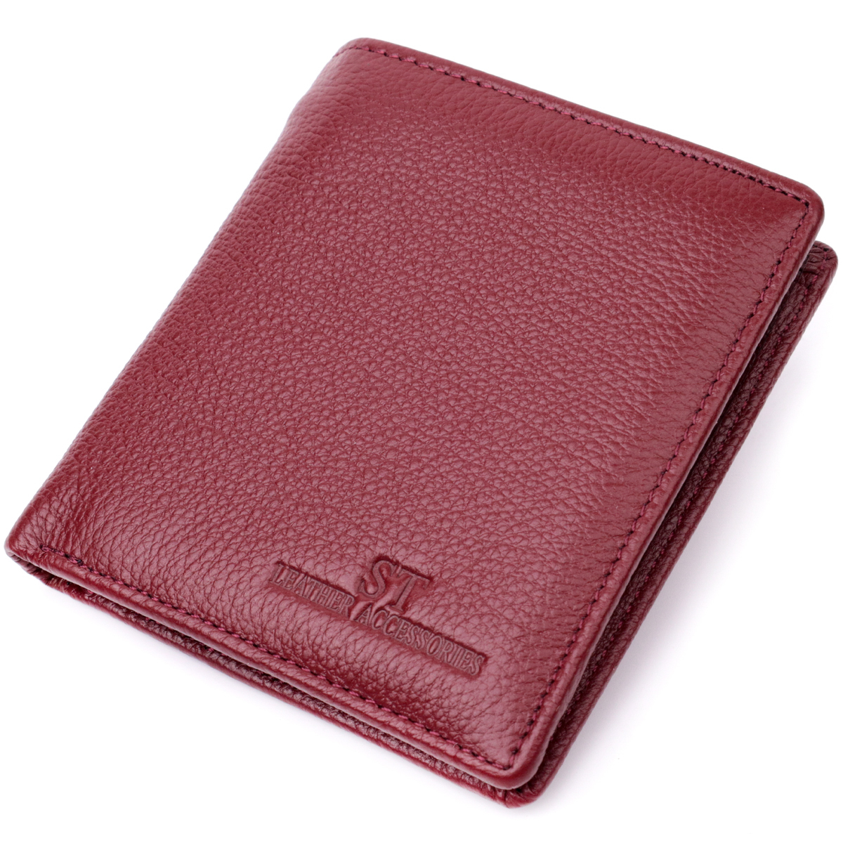 Малий жіночий гаманець із натуральної шкіри ST Leather 19467 Бордовий