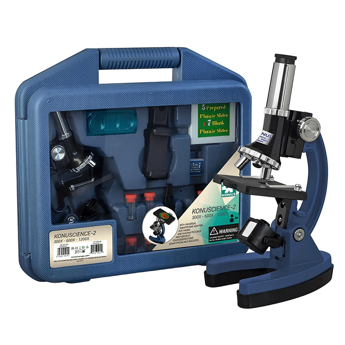 Дитячий мікроскоп KONUS KONUSCIENCE-2 300x/600x/1200x (в кейсі)
