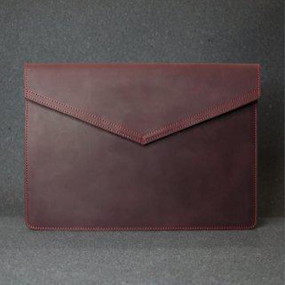 Шкіряний чохол для MacBook 12' шкіра Crazy Horse, бордо