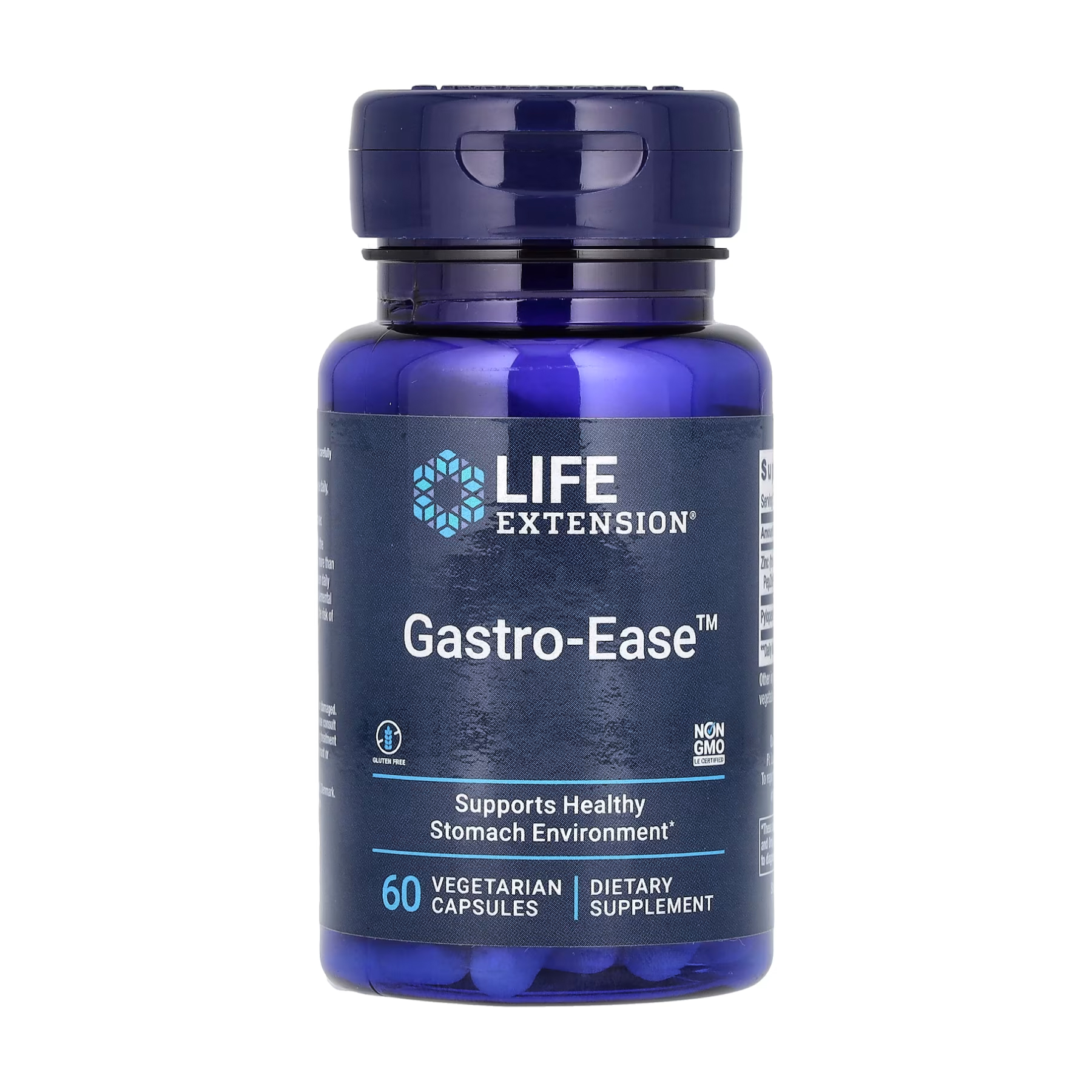 Gastro-Ease, комплекс для травлення, 60 вег. капсул, Life Extension